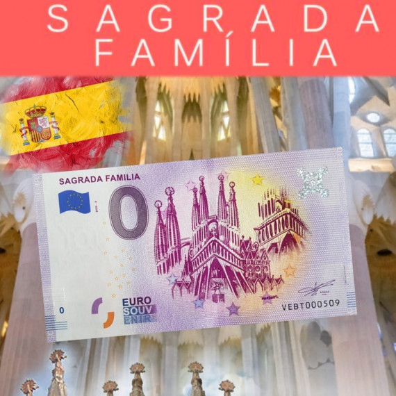 Billet EURO SOUVENIR ESPANA- BANKNOTE "SAGRADA FAMILIA"